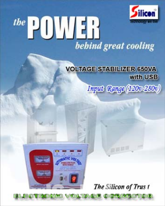 VOLTAGE STABILIZER 650VA(120V-280V)